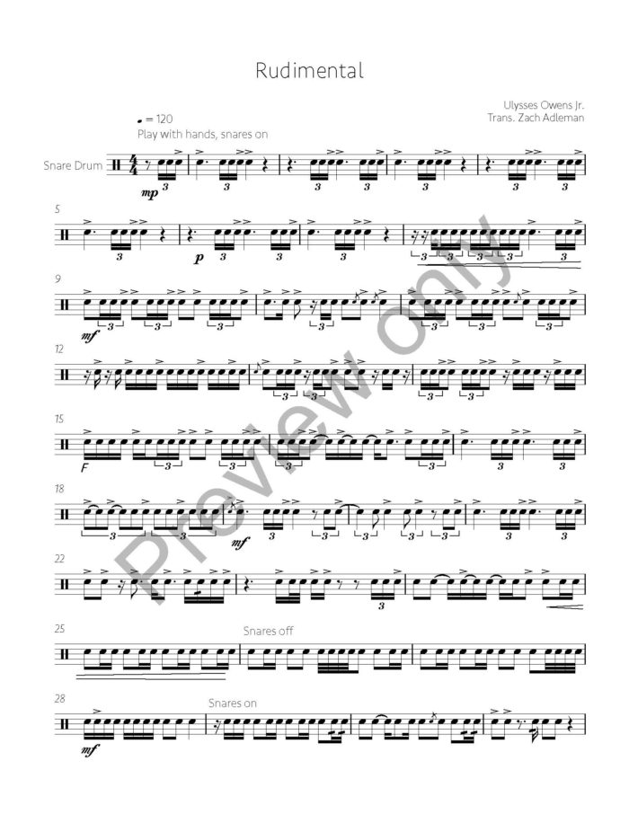 Rudimental: Snare Drum Solo by Ulysses Owens Jr. - Image 2